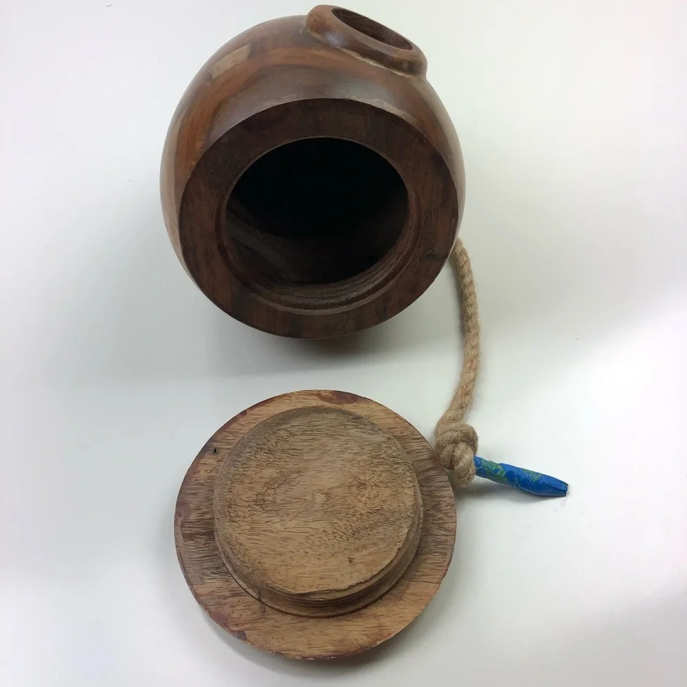 Modern Wood Bird House Egg Shaped